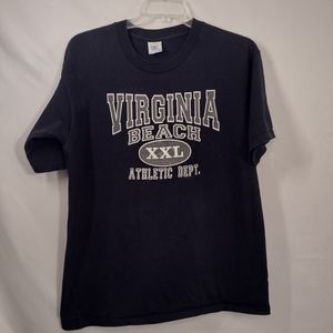 Cal Cru - Vintage Black Short Sleeve T-shirt - Virgina Beach - Men's Size XL. F